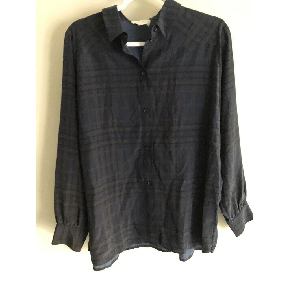Billy Reid Womens Size Medium Long Sleeve Silk Blouse